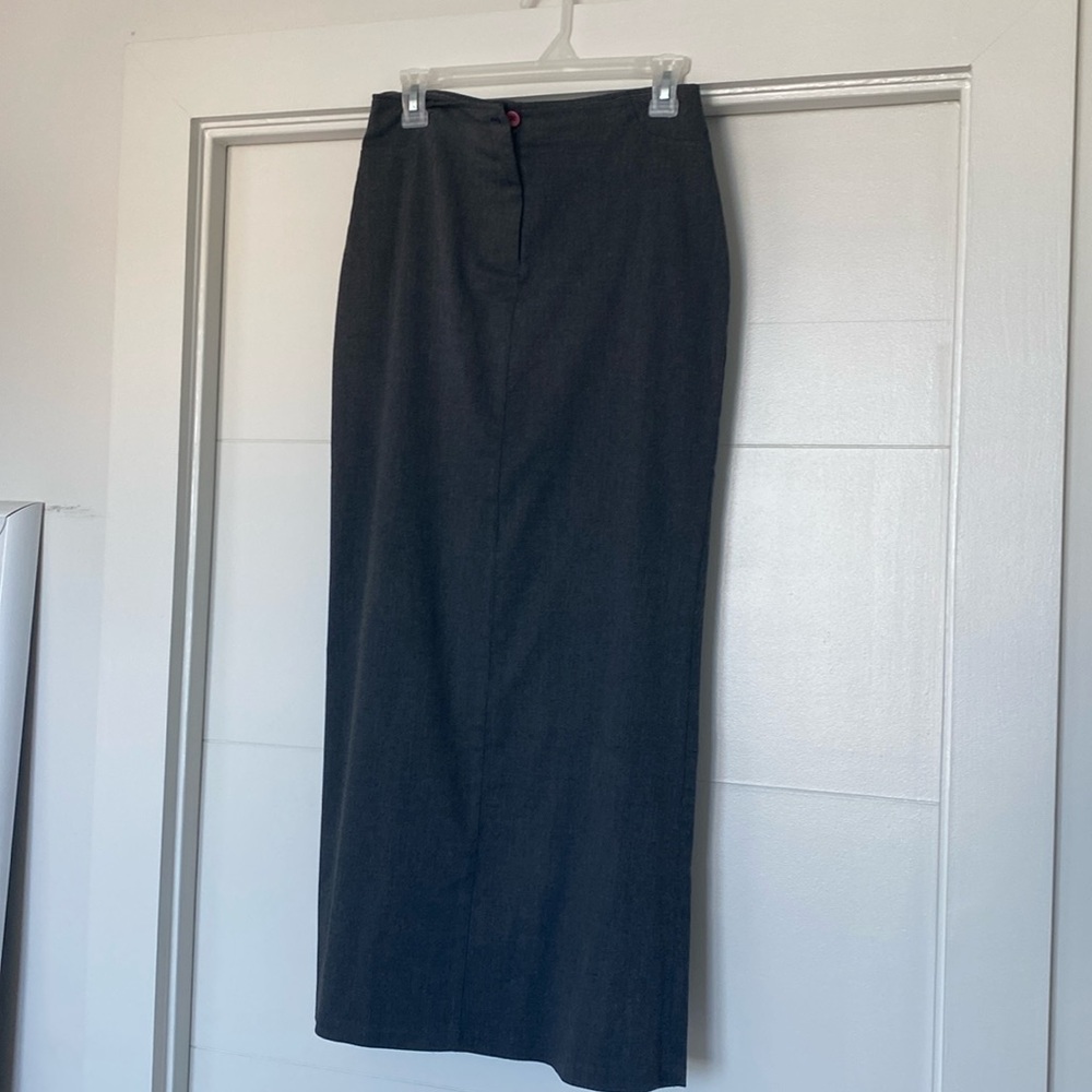 Grey Elegant Maxi Skirt